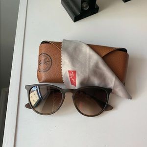 Ray Ban Erika Matte Tortoiseshell Sunglasses